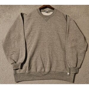 Vintage Russell Athletic Gray Crewneck Pullover Sweater Made in USA Mens Size XL